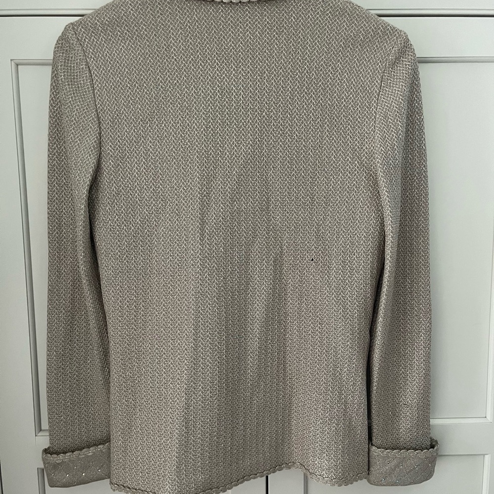 St. John Silver Textured Blazer - Picture 12 of 14